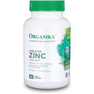 Organika Zinc Chélaté 50Mg 45Comprimés