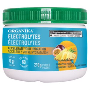 Organika électrolytes en poudre ananas et fruit de la passion 210g