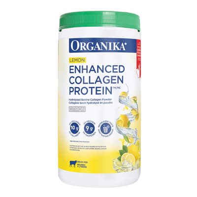 Organika Enhanced Grass fed Bovine Collagen Protein- Lemon 1kg