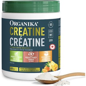 Organika Poudre de créatine monohydratée micronisée - Punch aux fruits 600 g