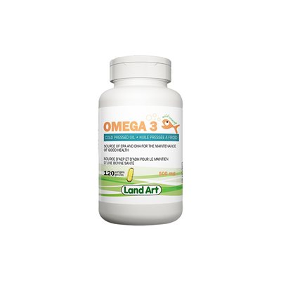 Land Art Omega-3 Softgels Cold Pressed Oil 500Mg 120g