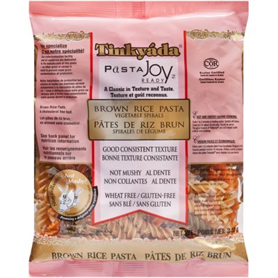 Tinkyada Pasta Vegetables Brown Rice Spirals 340g