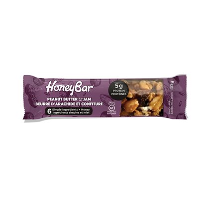 HoneyBar Barre Collation Beurre d'Arachide et Confiture 40 g