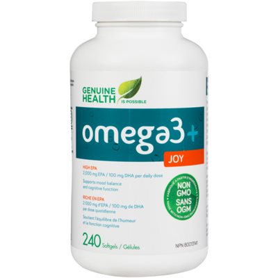 Genuine Health Omega 3+ Joy Fish Oil , 2000 mg EPA, 100 mg DHA