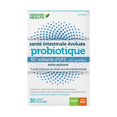 Genuine Health Advanced Gut Health Probiotics, 50 Billion CFU, 15 Diverse Strains 30 caps