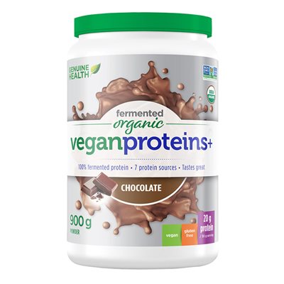 Genuine Health Fermented Organic Vegan Proteins+, Chocolate 900g