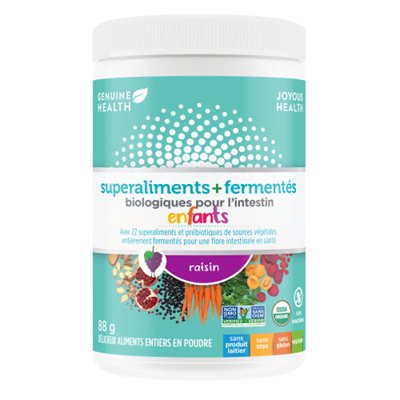 Genuine Health Fermented Organic Gut Superfoods+ pour enfants, raisin Genuine Health Fermented Organic Gut Superfoods+ pour enfants, raisin