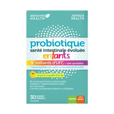 Genuine Health Advanced Gut Health probiotique Pour Enfants, Saveur Citron, 5 milliards CFU