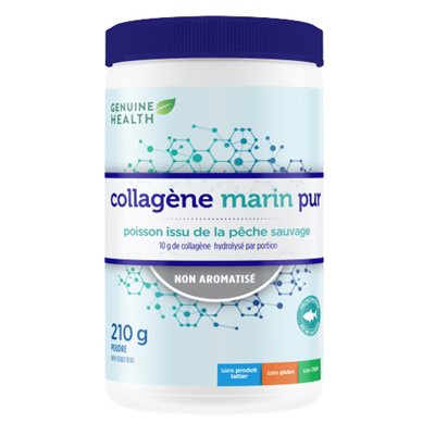 Genuine Health Marine Clean Collagen, poudre de collagéne hydrolysé non aromatisé