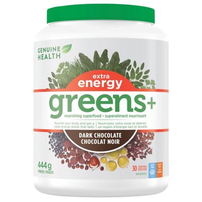 Genuine Health Greens+ Extra Energy Chocolat