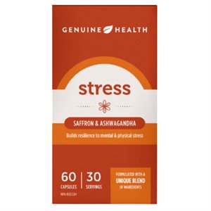 Genuine Health Stress-Ashwagandha and Saffron 60un