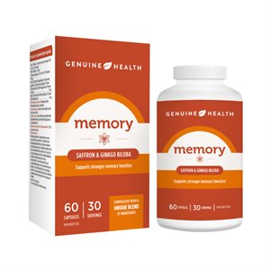 Genuine Health Memoire-saffran&Gingko biloba