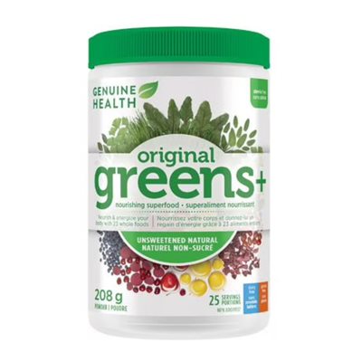 Genuine Health Greens+ Naturel non sucré 208 g