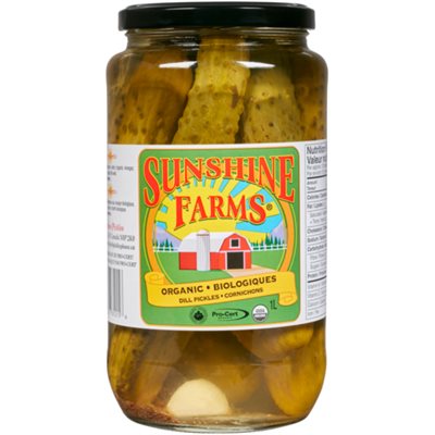 Sunshine Farms Organic Dill Pickles 1 L