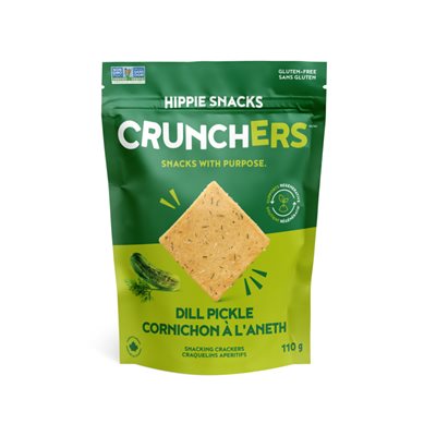 Hippie Snacks Crunchers Cornichons à l'aneth 110g Hippie Snacks Crunchers Cornichons à l'aneth 110g