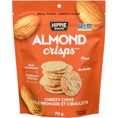 Hippie Snacks Almond Crisps Almond Crisps Cheezy Chive 70 g 