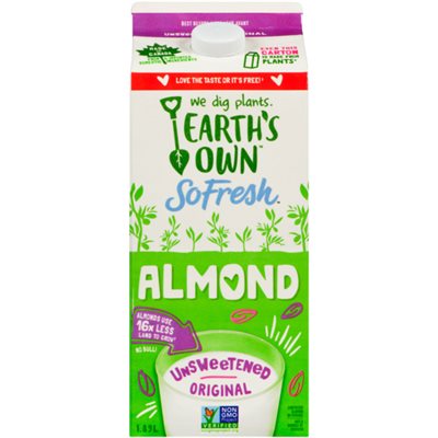 Earth's Own So Fresh Almond Drink Original. Non Sucre 1,89l