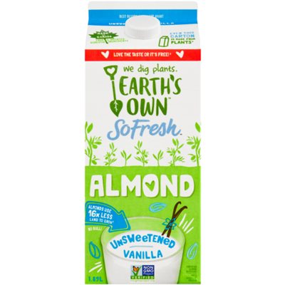 Earth's Own So Fresh Almond Drink Vanille. Non Sucre 1.89L