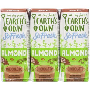 Earth's Own Chocolate Almond Milk 3x250ml