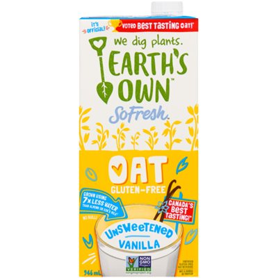 Earth's Own Vanilla Unsweetened Oat Milk 946ml