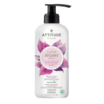 Super Leaves Savon pour mains - feuilles de thé blanc Super Leaves Savon pour mains - feuilles de thé blanc