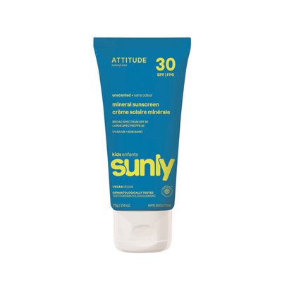 Attitude 100% Mineral Sunscreen – Fragrance-Free – 75 G
