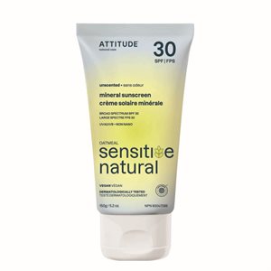 Attitude Mineral Sunscreen – Fragrance-Free – For Sensitive Skin – 150 G