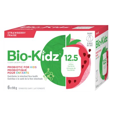 Bio-K+ Probiotique à boire à base de lait - Bio-KidZ Fraise - 6 pots