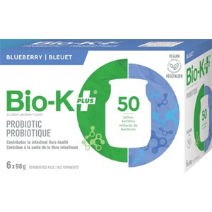 Bio-K+ Probiotique à boire végétalien - Bleuet - 6 pots