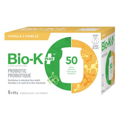 Bio-K+ Drinkable Dairy Probiotic - Vanilla - 6 pack 6 pots