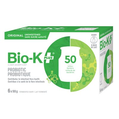 Bio-K+ Original Fermented Milk probiotic 50 billion bacteria 6x98g