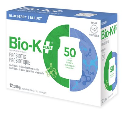 Bio-K+ Drinkable Vegan Probiotic -Blueberry - 12 pack