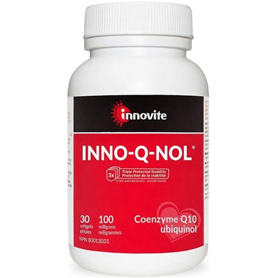 Innovite Health Inno-Q-Nol CoQ10 Ubiquinol 100 mg 30 Softgels