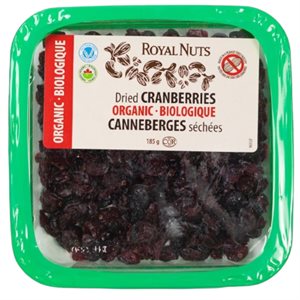 Royal Nuts Canneberges Séchée Biologique 185g