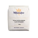 Milanaise Farine de blé entier intégrale biologique pour pain 5 kg