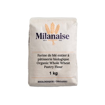 Milanaise Farine de Blé Entier à Pâtisserie Biologique 1 kg