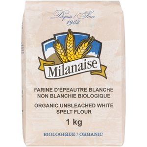 Milanaise Farine d'épeautre Blanche Non Blanchie Biologique 1 kg