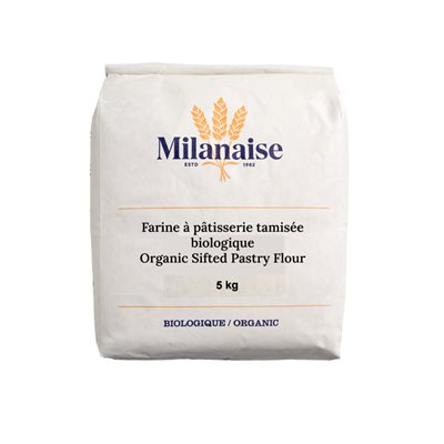 Milanaise Farine de blé tamisée bio pour pâtisserie 5 kg