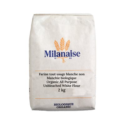 Milanaise Organic All Purpose Unbleached White Flour 2 kg