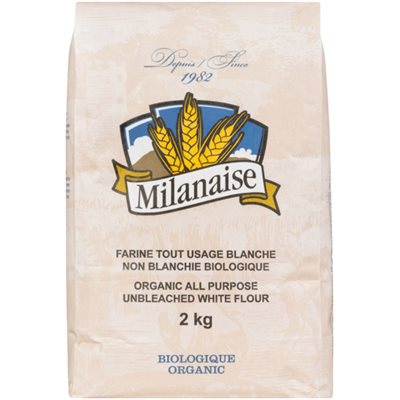 Milanaise Organic All Purpose Unbleached White Flour 2 kg