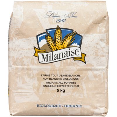 Milanaise Farine Tout Usage Blanche Non Blanchie Biologique 5 kg