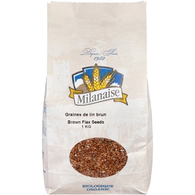 Milanaise Graines de Lin Brun Biologiques 1 kg