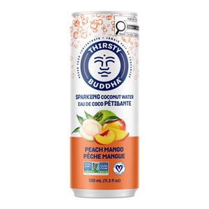 Thirsty Buddha Eau De Noix De Coco Gazéifiée - Saveur Pêche Et Mangue