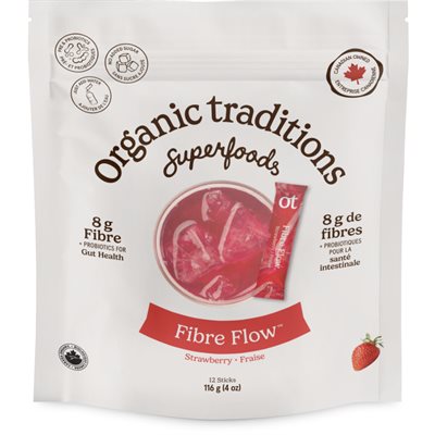 Organic Traditions Fibre Flowtm Strawberry12 Pk