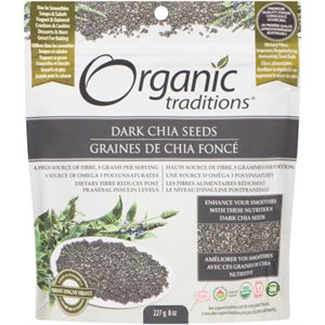 Organic Traditions Black Chia Seeds 227g