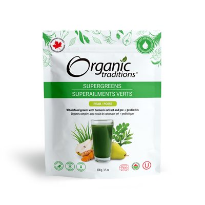 Organic Traditions Superaliments verts -Poire 100g Organic Traditions Superaliments verts -Poire 100g