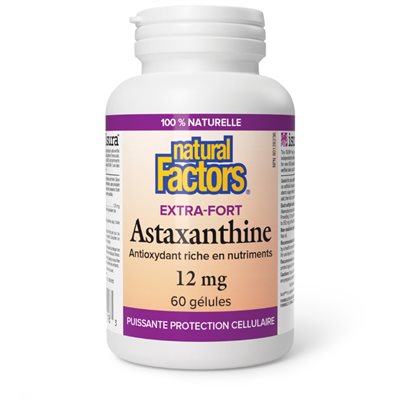 Natural Factors Astaxanthin Extra Strength 12 mg 60 Softgels
