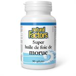 Natural Factors Huile de foie de morue Super 90 capsules molles