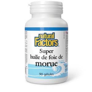 Natural Factors Huile de foie de morue Super 90 capsules molles