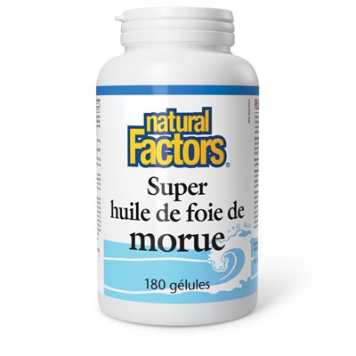 Natural Factors Super Cod Liver Oil 180 Softgels